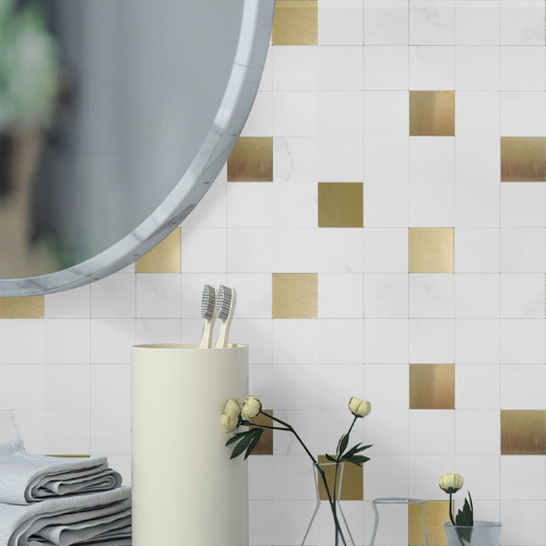 Mozaik Mermer Bijelo-Zlatni