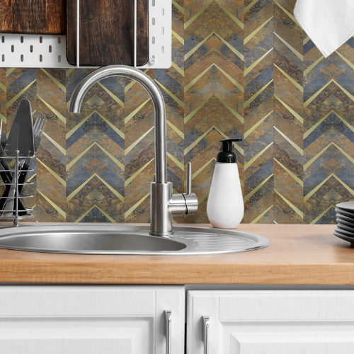 Riblja kost Braon-Zlatni