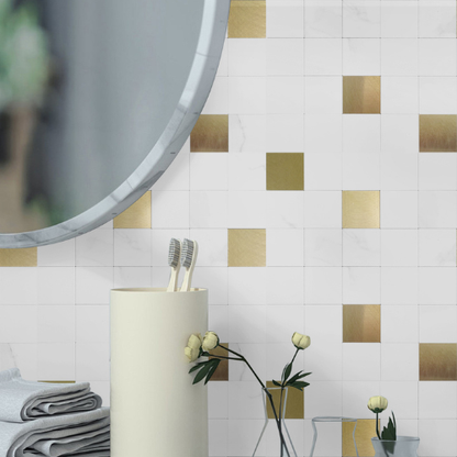 Mozaik Mermer Bijelo-Zlatni