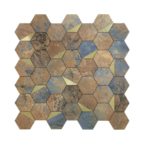 Heksagon Smeđe-Zlatni