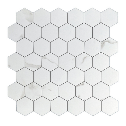 Heksagon Mermer-Bijeli