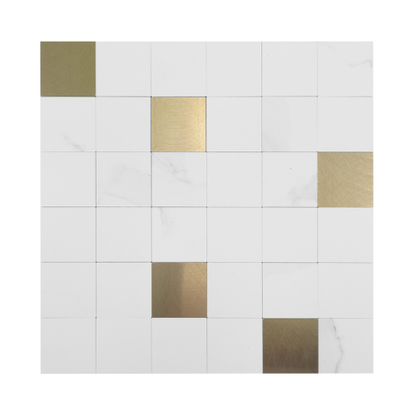 Mozaik Mermer Bijelo-Zlatni