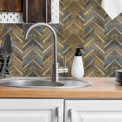 Riblja kost Braon-Zlatni