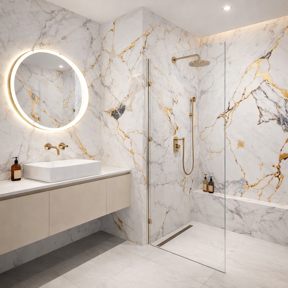 PVC Panel Luksuzni Zlatni Mermer 122cmx280cm