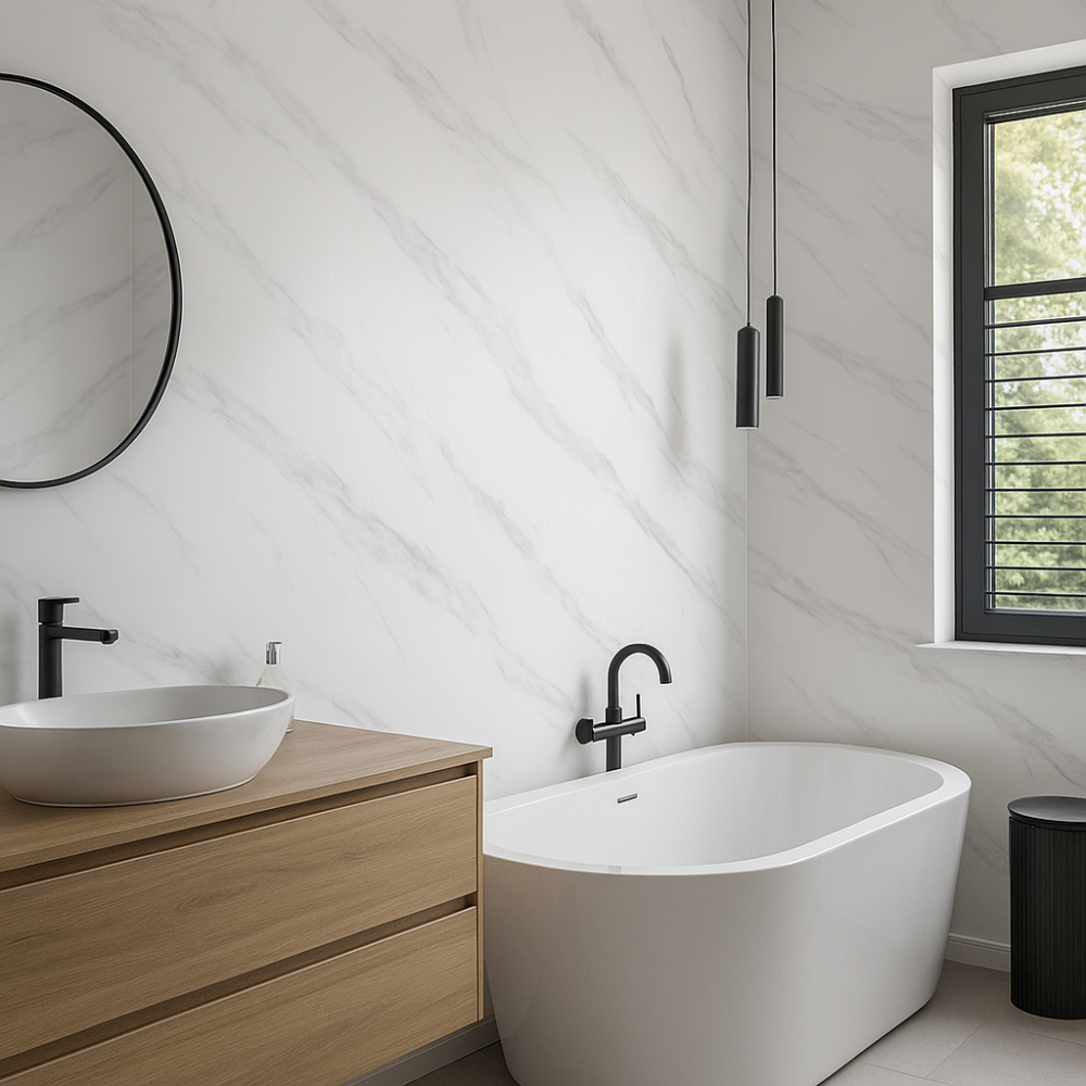 Bijeli Mermer Samoljepljive Tapete 60cmx10m