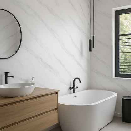 Bijeli Mermer Samoljepljive Tapete 60cmx10m